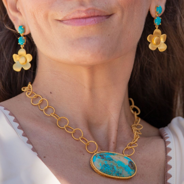 Statement Necklace - Turquoise– Christina Greene LLC