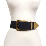 Genuine Suede Wide Statement Belt