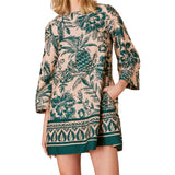 Indie Tropical Print Dress