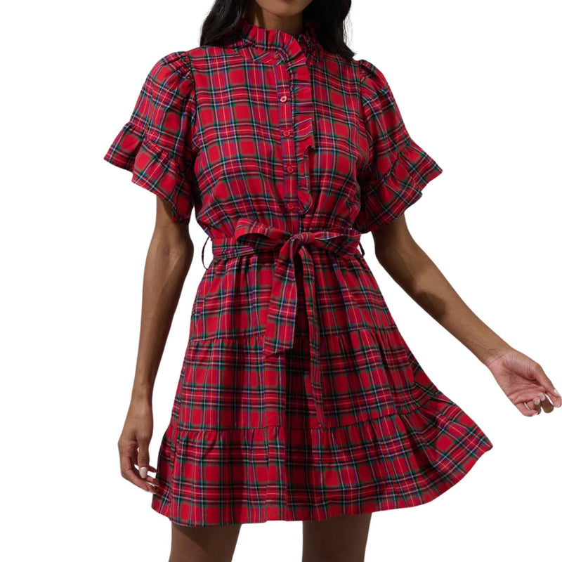 Arvada Plaid Cottonwood Mini Dress