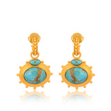 Athena Drop Earrings - Turquoise