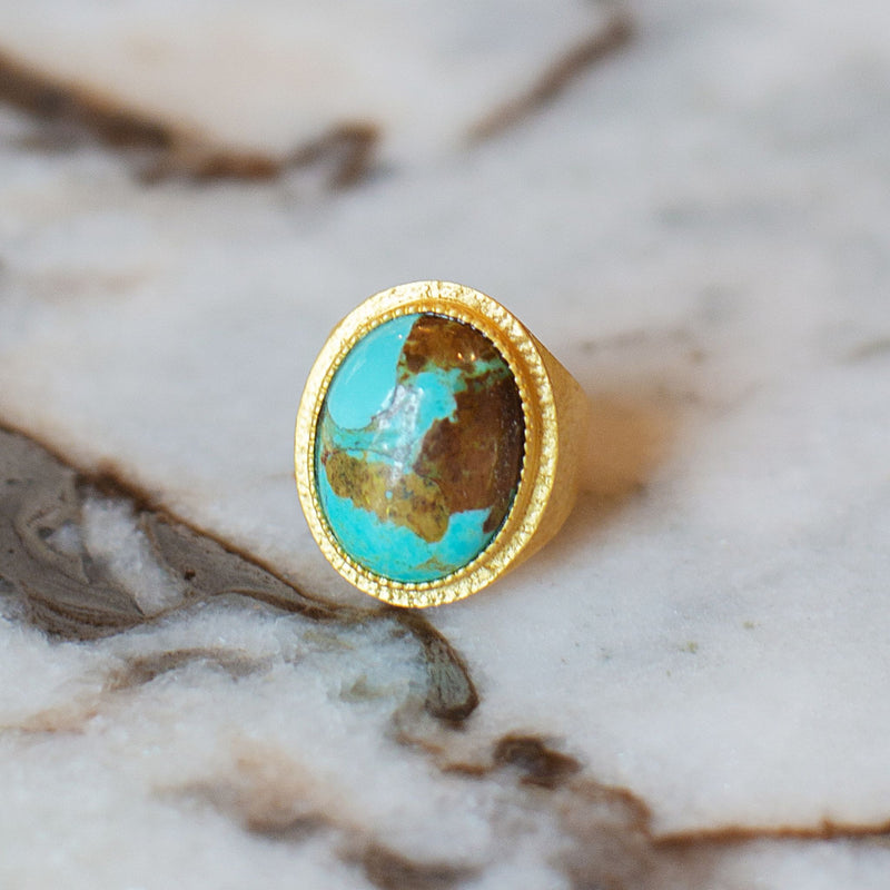 Blue Lagoon Statement Ring - Turquoise