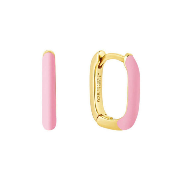 Bubblegum Pink U-Hoop Earrings