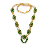 Desert Squash Blossom Necklace - Green Strawberry Quartz