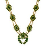 Desert Squash Blossom Necklace - Green Strawberry Quartz