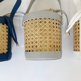 Cane Wicker Bucket Bag