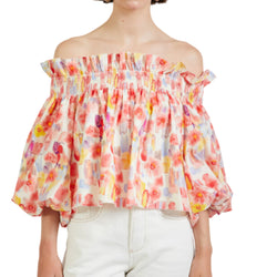 Giada Floral Off-shoulder Top