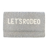 Let’s Rodeo Beaded Clutch - Silver