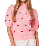 Heart Shape Embroidery Sweater