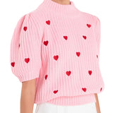 Heart Shape Embroidery Sweater