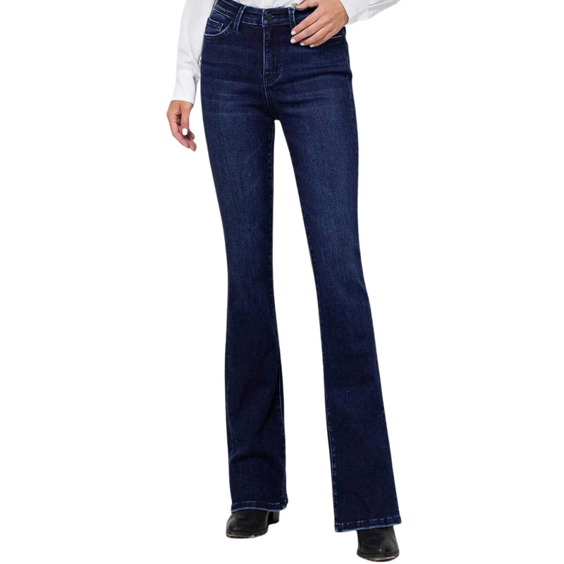 High Rise Mini Flare Jeans