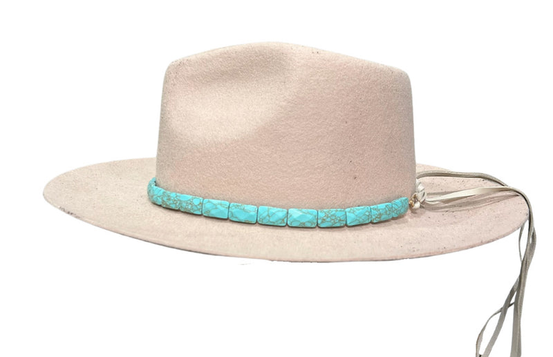 Faceted Turquoise Hat Band