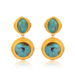 Island Hopping Drop Earrings - Turquoise