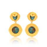 Island Hopping Drop Earrings - Turquoise