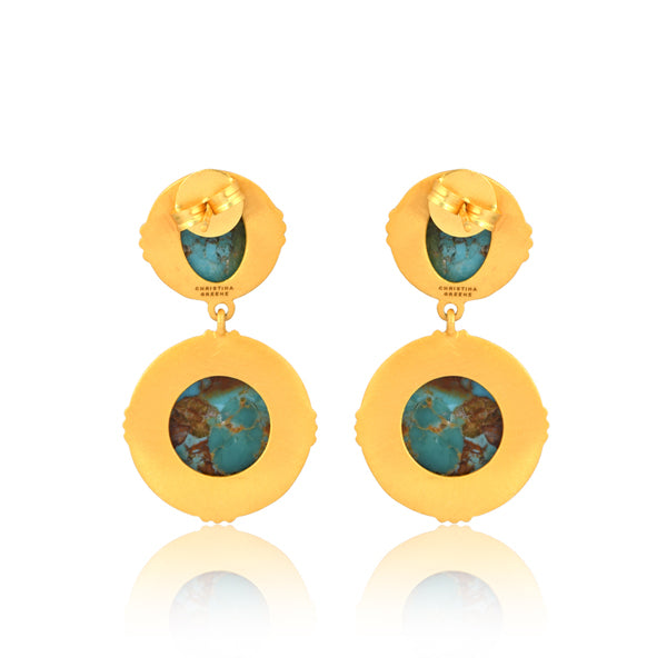 Island Hopping Drop Earrings - Turquoise