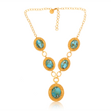 Island Hopping Statement Necklace - Turquoise