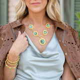 Island Hopping Statement Necklace - Turquoise