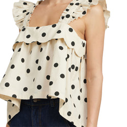 Josephine Ruffled Polka Dot Top