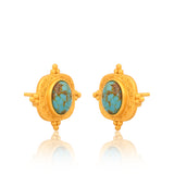 Lost in Paradise Stud Earrings - Turquoise