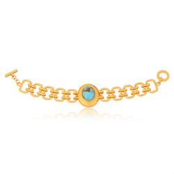 Meet Me in Mykonos Chain Bracelet - Turquoise