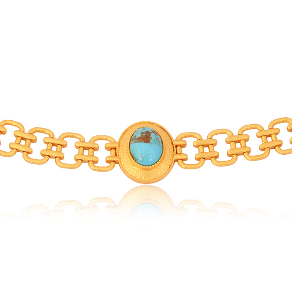 Meet Me in Mykonos Chain Bracelet - Turquoise