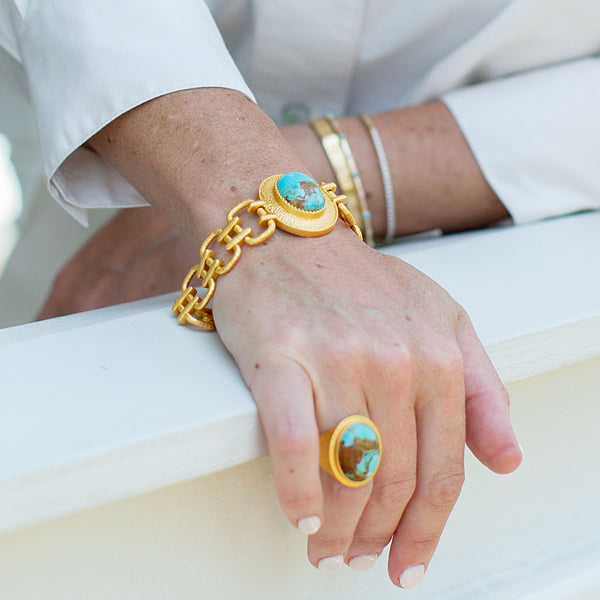 Meet Me in Mykonos Chain Bracelet - Turquoise