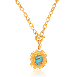 Meet Me in Mykonos Toggle Necklace - Turquoise