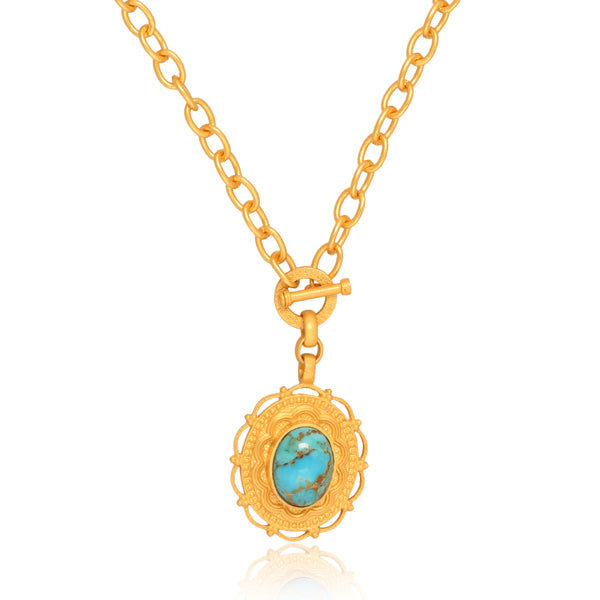 Meet Me in Mykonos Toggle Necklace - Turquoise