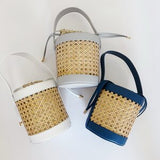 Cane Wicker Bucket Bag