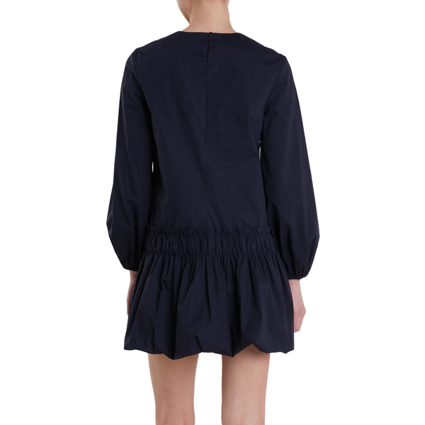 Chic Navy Bubble Hem Dress