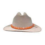 Orange Spice Faceted Bead Hat Band