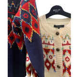 Patterned Jacquard Knit Cardigan