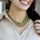 Rio Collar Necklace - Green Strawberry Quartz