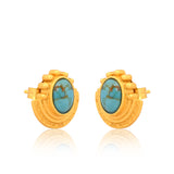 Santorini Sunset Stud Earrings - Turquoise