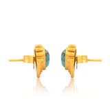 Santorini Sunset Stud Earrings - Turquoise