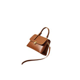 Top Handle Leather Timeless Bag With Crossbody Strap