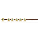 Turquoise and Brass Concho Belt