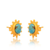 Up Until Sunrise Stud Earrings - Turquoise