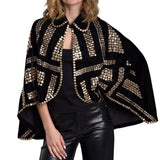 Velvet Sequin Party Capelet