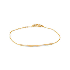 Vivian 14K Gold Diamond Bar Bracelet