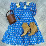 Blue Cotton Zoe Dress