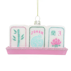 Mahjong Tile Boxed Glass Ornament