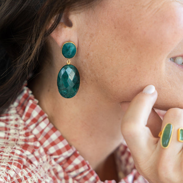 Emerald Eve Drop Earrings