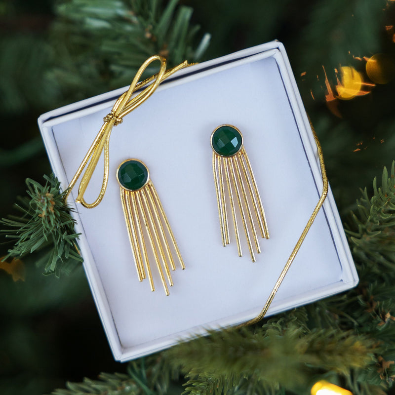 Evergreen Fringe Earrings