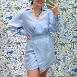 Sentiment Luxe Baby Blue Mini Dress