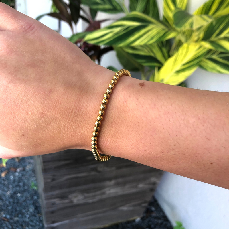 enewton classic gold 4mm bead bracelet – Tate and Tilly