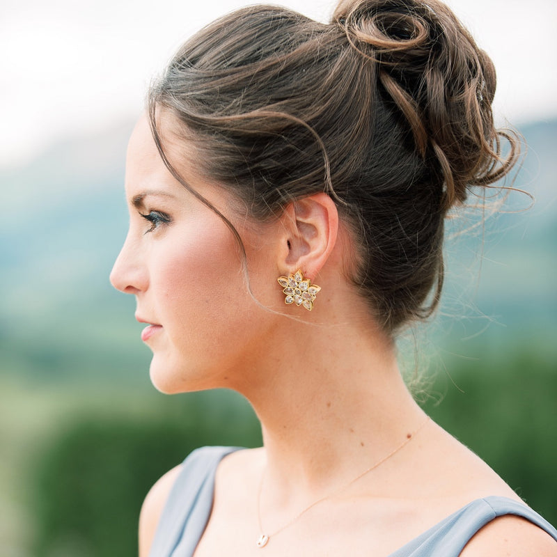 Heather Crystal Earrings - Christina Greene LLC