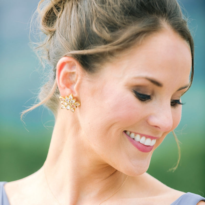 Heather Crystal Earrings - Christina Greene LLC