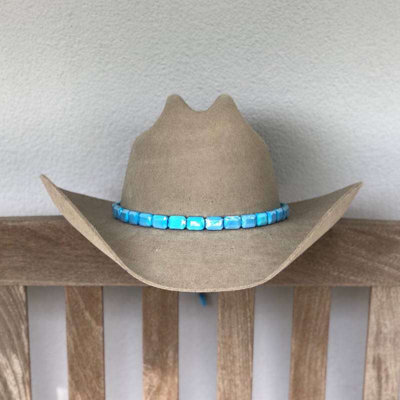 Faceted Periwinkle Hat Band– Christina Greene LLC